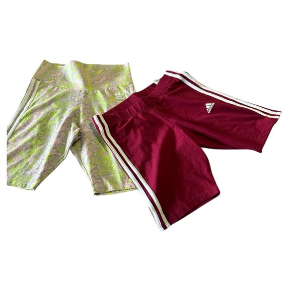 Adidas Red and White Athletic Shorts - Picture 1 of 7